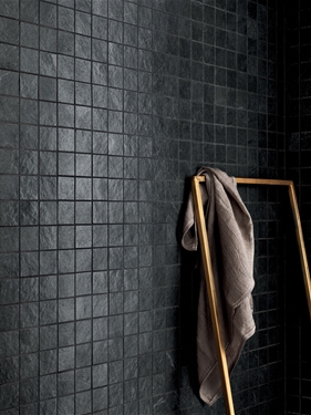 Wandtegel Mosaico Dark Flow 30x30 Zwart