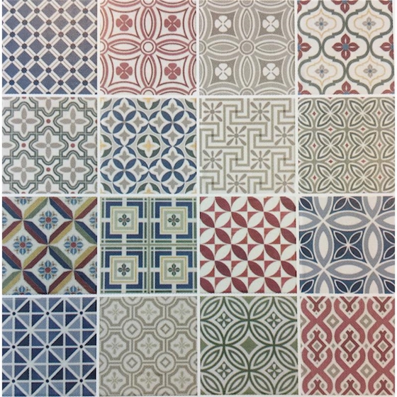 Vloer-/Wandtegel Decor Patchwork 13x13 Meerkleurig
