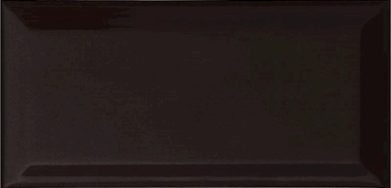 Wandtegel Black Glans 10x20 Zwart