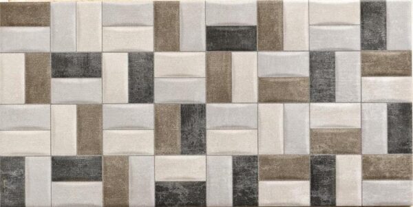 Wandtegel Cross Mix 25x50 Meerkleurig