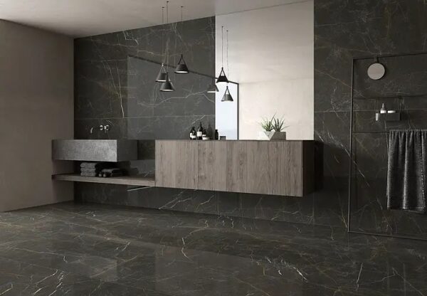 Wandtegel Gold Nero PL 60x120 Zwart