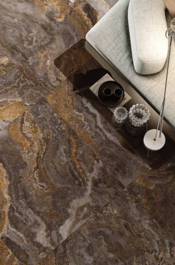 Wandtegel Linz Brown PL 120x120 Bruin