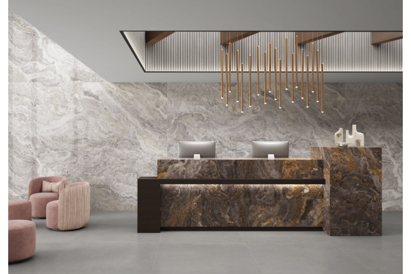 Wandtegel Linz Brown PL 120x120 Bruin