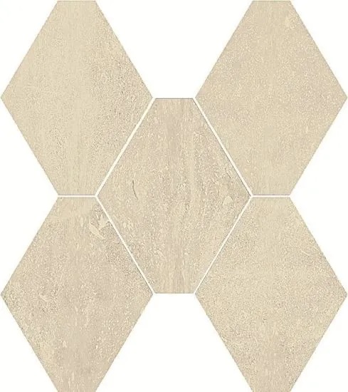 Vloer-/Wandtegel Esagona Bianco 28.5x32 Wit/Grijs