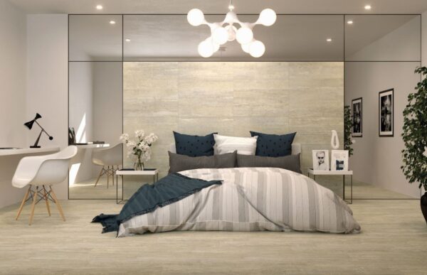 Vloer-/Wandtegel Deck Ivory 40x80 Wit/Beige