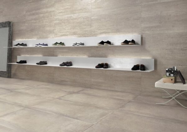 Vloer-/Wandtegel Land Light Grey 60x120 Grijs