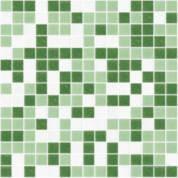 Mozaïektegel Acqua Verde-Bianco 2x2