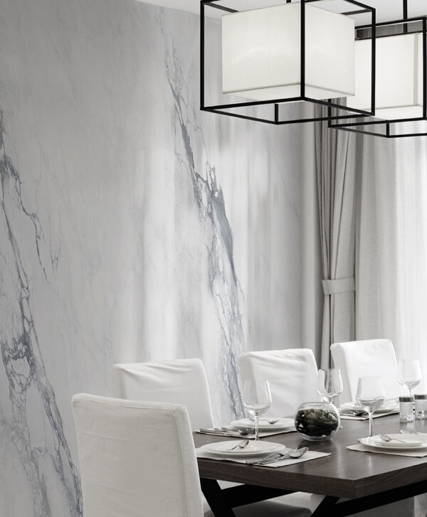 Vloer-/Wandtegel Bernini Glans 60x60 Wit/Grijs