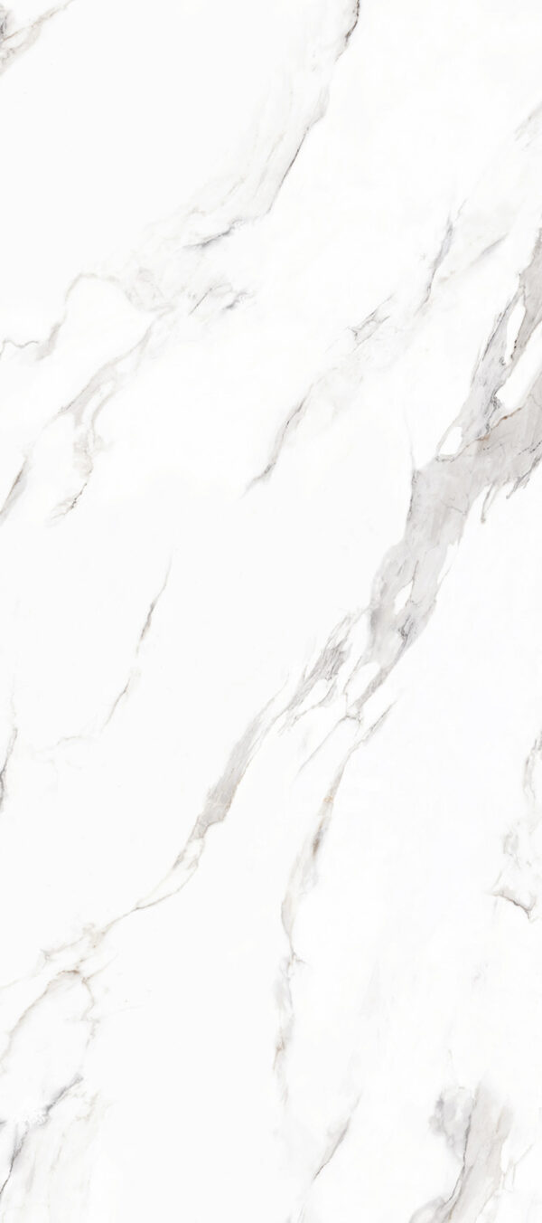 Vloer-/Wandtegel Calacatta Mat 120x270 Wit/Grijs