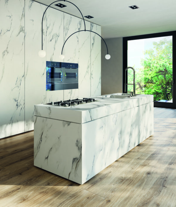 Vloer-/Wandtegel Calacatta Glans 60x60 Wit/Grijs