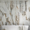 Vloer-/Wandtegel Calacatta Gold Mat 60x60 Wit/Bruin/Goud