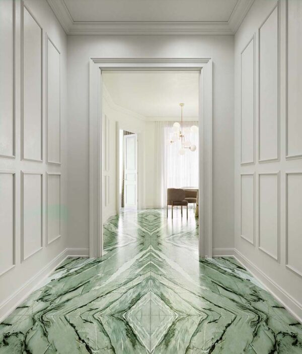 Vloer-/Wandtegel Calacatta Mint Glans 60x120 Groen