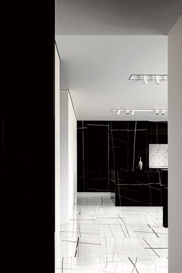 Vloer-/Wandtegel Sahara Noir Black Glans 60x120 Zwart