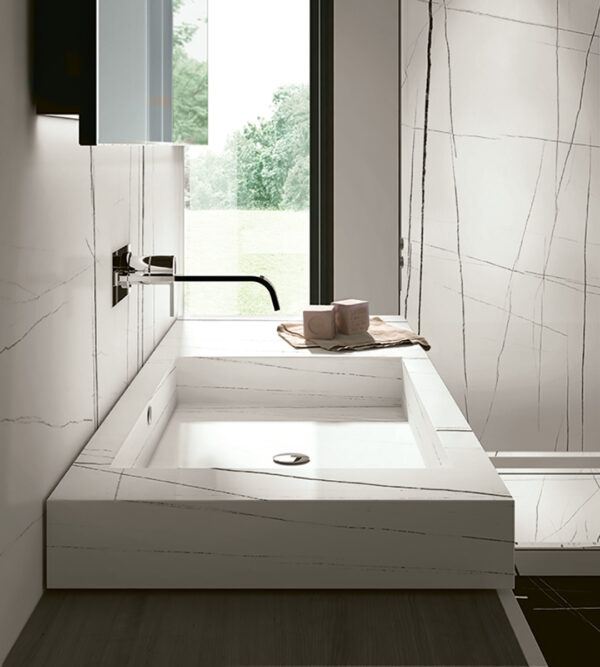 Vloer-/Wandtegel Sahara Noir White Glans 60x60 Wit