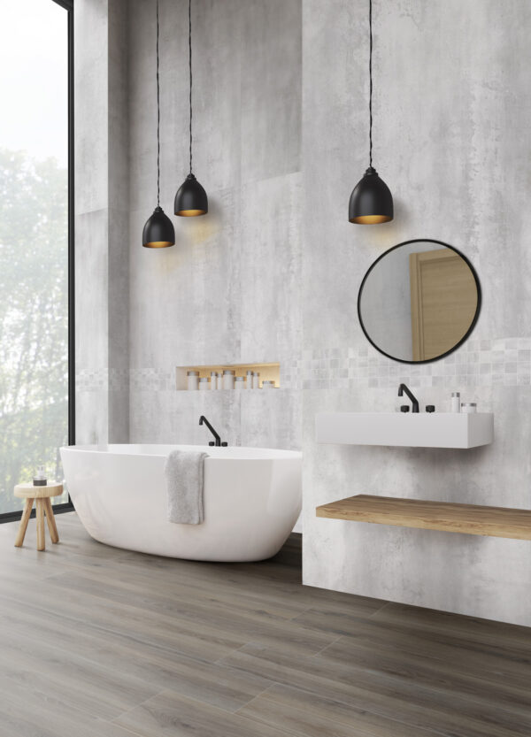 Vloer-/Wandtegel Lithium 30x60 Wit/Grijs/Zilver