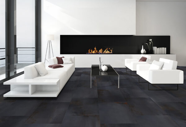 Vloer-/Wandtegel Palladium 120x120 Zwart/Bruin