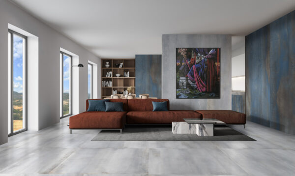 Vloer-/Wandtegel Titanium 60x120 Grijs/Zilver/Beige