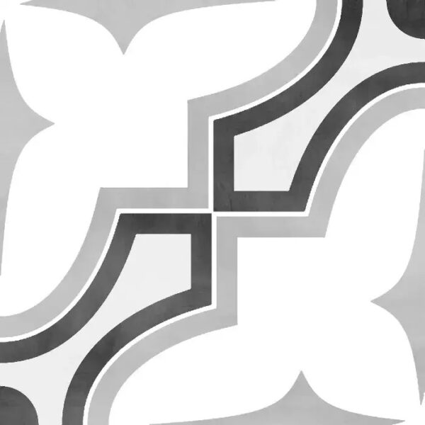 Vloer-/Wandtegel Decor Tie 15x15 Wit/Zwart