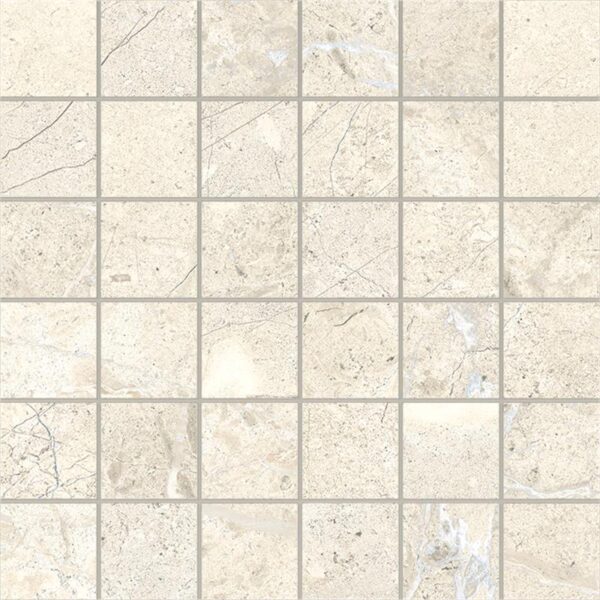 Wandtegel Mosaico White 30x30 Wit/Grijs