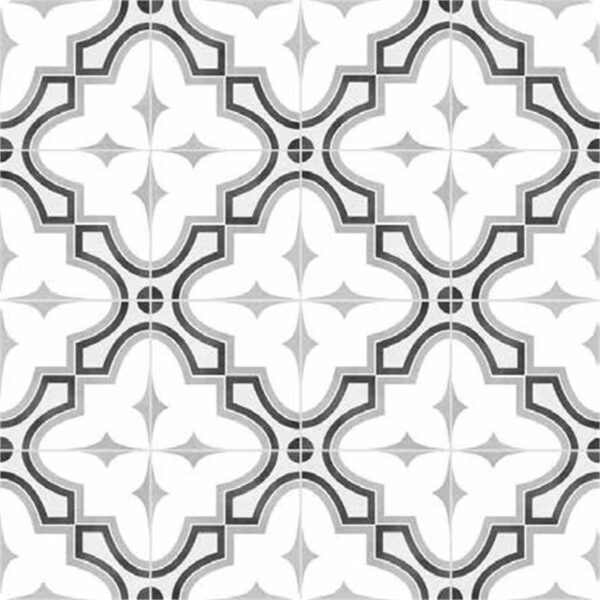 Vloer-/Wandtegel Decor Tie 15x15 Wit/Zwart