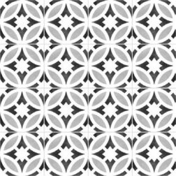 Vloer-/Wandtegel Decor Star 15x15 Wit/Zwart