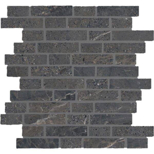 Wandtegel Mosaico Break Dark 29x31 Antraciet/Zwart