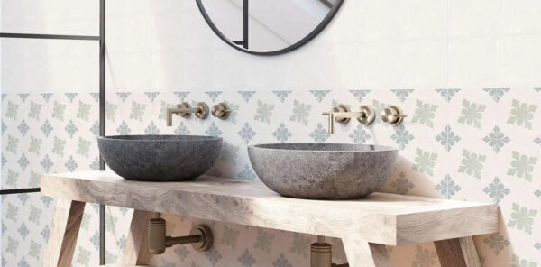 Vloer-/Wandtegel Decor Shinnecoc 15x15 Blauw/Grijs