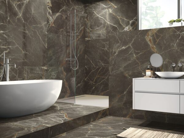 Wandtegel Riscal Brown 80x80 Bruin